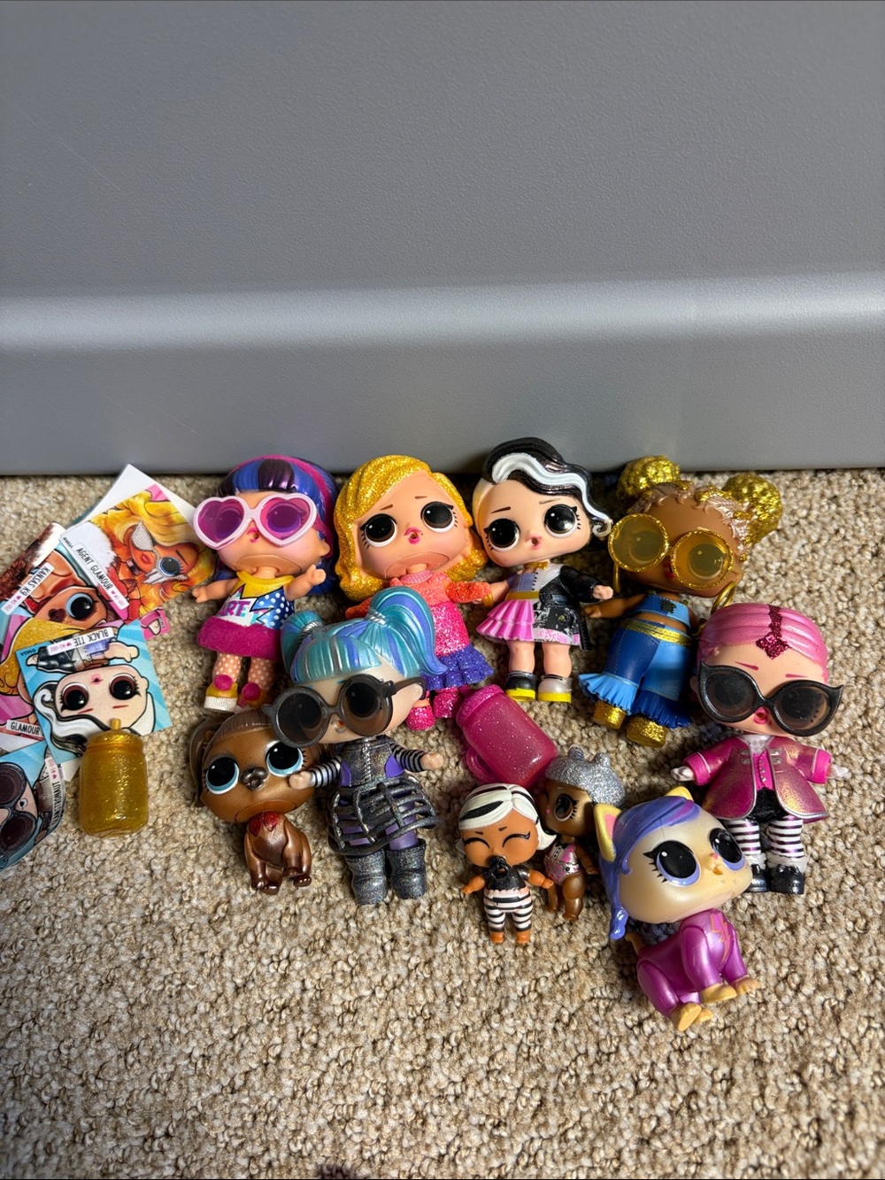 L.O.L. Surprise! Dolls Set with Pink, Purple, Gold & Blue Accents